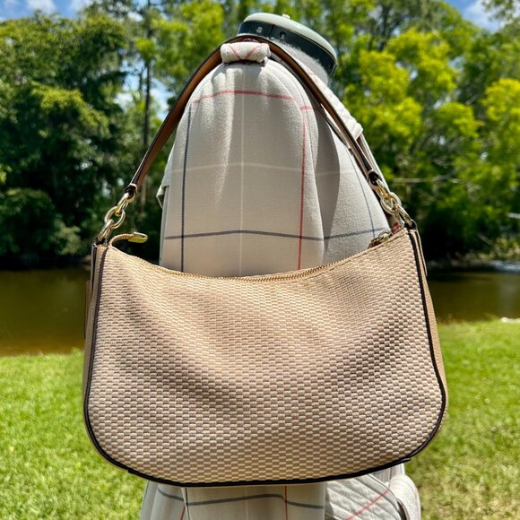 COACH Legacy Jacquard Chelsea Convertible Crossbody Shoulder Bag Beechwood 28892 - Picture 2 of 16